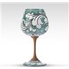 ROYAL SICILY Calice in Ceramica Siciliana Ornato Verde