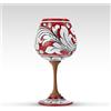 ROYAL SICILY Calice in Ceramica Siciliana Ornato Rosso