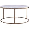 Teamson Home Furniture Tavolino da caffè Rotondo Tavolo Basso Salotto Faux Marmo Versanora VNF-00075