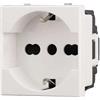 Ettroit Presa schuko compatibile Bticino Axolute 2P+T 10/16A 250V bianco - AB2102