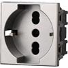 Ettroit presa Schuko tedesca 2P+T 16A Grigio Compatibile Con Bticino Axolute - AG2102