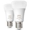 PHILIPS HUE 2 LAMPADINE E27 9W A60 WHITE AND COLOR AMBIANCE 929002468802 29131700 [14212]