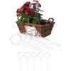 Relaxdays Sfere per Irrigazione, Set da 9, HxD: 28x8 cm, Irrigatori da 250 ml per Piante e Fiori, Plastica, Trasparente