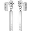BOSS Jewelry Orecchini Pendenti da Donna Collezione SAYA in Acciaio Inossidabile con Cristalli - 1580282
