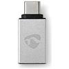 NEDIS Adattatore USB | USB 3.1 | USB Type-C™ Maschio | USB-A Femmina | 5 Gbps | Placcato Oro | Argento | Sacchetto con Finestra