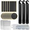 Youery 18 Pack di Pneumatici per Bici Glueless Riparazione di forature Kit Autoadesivo，Leve di Toppa per Pneumatici per Biciclette Strumento di rasatura per camere d'Aria gonfiabili su Strada