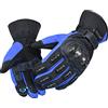 MADBIKE RACING EQUIPMENT Guanti invernali da moto impermeabili touch screen caldi antivento guanti protettivi da equitazione (blu, XXL)