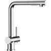 CECIPA Miscelatore Cucina Cromo con Doccetta Estraibile, Rubinetto Lavello Cucina con Doccia, Miscelatore Estraibile Girevole a 360°, Rubinetto Alto in Acciaio Inox (Cromo)