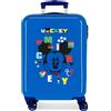 JOUMMA BAGS Trolley Abs 55cm. 4 Ruote Azzurro Mickey Shape Shifter