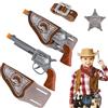 Ezydka Cowboy Pistola 6 Set da Pistola Giocattolo Cowboy Plastica Accessori Cowboy Bambino Saccessori Costumecowboy con Fondina e Cintura per Bambini, per Carnevale Halloween Cosplay