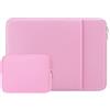 RAINYEAR make life easier RAINYEAR Custodia per laptop per notebook e Chromebook da 14 pollici; custodia protettiva per MacBook Pro da 15 pollici (M5, M4, M3, M2) con tasca frontale e scomparto per accessori, Rosa