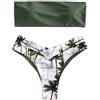 Lovelegis Costume Donna Due Pezzi - Bikini - da Bagno - Slip - Top a Fascia - Coordinato - Hawaiano - Hawaii - Palme - Ragazza - Mare - Colore Verde - Taglia M