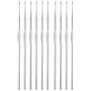 QUARKZMAN Uncinetto Uncino Acciaio Inox Acciaio 0,75mm Taglia USA 14 Ferri Maglia Ferri da Uncinetto per Filati Fai Da Te Filato Artigianale, 10pz