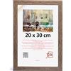 3-B Cornice portafoto HIT - marrone scuro (noce con venature ottiche del legno) - 20 x 30 cm - Cornice in legno, cornice per foto, cornice con vetro acrilico