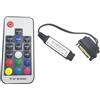 Vrabocry DC12V RGB Controller Mini RF17 tasti telecomando senza fili grande controller RGB a 4 pin per PC computer case 5050 strisce LED illuminazione (12 V 4 pin SATA)