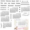 CRASPIRE Calendario Timbri Trasparenti Settimana Mese Parole Numero Riutilizzabili Sigilli per Timbri in Silicone Trasparenti retrò per Scrapbooking Album Fotografico Decorativo per Diario Creazione