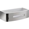 Gedy | Poseidon Portaoggetti Doccia Rettangolare in Acciaio, Finiture Cromate e Bianche, Dimensioni 7,2 x 24 x 12,3 cm e Peso 0,815 kg