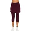 Balancora Gonna Sportiva da Donna per Corsa, Tennis, Hockey - Attillata Capris da Palestra 3/4 Pantaloni da Yoga con Tasche e Jack per Cuffie