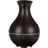 SIXTOL Bloom Aroma difuzer 200 ml | Umidificatore ad ultrasuoni | per umidificare e profumare casa, camera da letto, ufficio | aromaterapia | per oli essenziali (legno scuro)