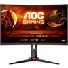 AOC Gaming C27G2ZU - Monitor curvo FHD da 27", 240 Hz, 0,5 ms, FreeSync Premium (1920 x 1080, HDMI, DisplayPort, hub) nero/rosso