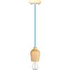 V-TAC VT-7778-BL Lampadario portalampada led in legno Noce + Cavo blu 1 metro - 3722