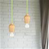 V-TAC VT-7778-GN Lampadario portalampada led in legno Noce + Cavo verde 1 metro - 3725
