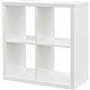 Kallax Ikea Libreria scaffale, Perfetto per cestini o boxes-77 x 77 cm (Bianco Lucido)