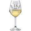 bubbleshirt Calice Vino Personalizzato con Nome Incisione Compleanno 18 Anni - Auguri di Cuore - Evento - Idea Regalo Compleanno - Bicchiere in Vetro Chiaro, ca 500ml