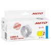 Meto Etichette per prezzo (32 x 19 mm, 2 righe, 5.000 pezzi, giallo fluoro, permanenti, per Meto, Contact, Sato, Avery, Tovel, Samark, ecc.)