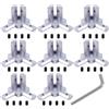 HYRYC Connettori Angolari a 3 Vie Serie 2020 8Pcs Connettori per Staffa Angolare con Viti per 6mm T Slot Profilo di Estrusione in Alluminio (2020 8PCS)