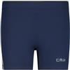 CMP - Pantaloncini Elasticizzati da Donna, Blue-Bianco, 42