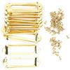 Hztyyier 20 Pcs Porta Etichette Antico, Porta Biglietti Da Visita Metallo, Scheda Nome Cassetto, Cassettiera Ufficio, Armadietto Decorazione (Bronzo Giallo) For Ufficio e Arredo