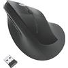 Kensington Mouse Pro Fit Ergo Wireless, Verticale, Tecnologia Wireless 2.4 GHZ, Rotellina di Scorrimento & 4 Pulsanti per Prevenire Tendinite/Gomito del Tennista/Tunnel Carpale, Nero (K75501EU)