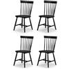 Julian Bowen, Set di 4 sedie Torino, colore nero