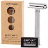 Parker Safety Razor Parker Variante regolabile doppio bordo rasoio di sicurezza e 5 Premium Blades - Cromo satinato