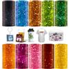 LUCKIGUCK Glitter Infusible Transfer Ink Sheets - Set di 10 fogli di inchiostro a trasferimento non fusibili, 30,5 x 30,5 cm, tinta unita