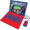 Lexibook JC798SPi1 Spider-Man - Schermi giocattolo educativo e bilingue per computer portatile francese/inglese, per ragazzi e ragazze, 130 attività, imparare, giocare e musica, blu e rosso