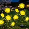 XVZ Luci Giardino Energia Solare, Giardino di rose solare,IP65 Impermeabile, decorazione per giardino, prato, terrazza, Nozze, Festa(giallo 2 pezzi)