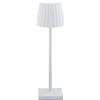 BEL AIR HOME - Lampada da tavolo con luce LED da 3,5W e ricarica USB per terrazze esterne e ristoranti (BIANCO)