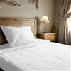 Ruggeri Set Lenzuola3 Pezzi Completo Letto, Piazza e Mezza, Cotone, Bianco