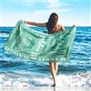 SearchI Telo Mare Personalizzato con Nome 76X152cm,Telo Mare in Microfibra ad Asciugatura Rapida,Comodo e Morbido Telo Bagno per Spiaggia, Piscina,Viaggi, Sauna, (Verde)