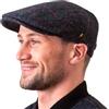 Hatman of Ireland Autentico Tweed Berretto Piatto 100% Lana Irlandese Fatto a Mano Irlanda Uomini Casquette Navy Verde Carbone, Navy Check, M