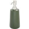 InterDesign iDesign Dispenser Sapone in Ceramica, Porta Sapone e detersivo Ricaricabile con Piedini Antiscivolo, Erogatore Sapone Liquido dal Design Minimalista, Verde
