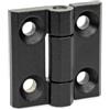 Ganter Normelemente GN 237.3-NI-80-80-A-SW - Cerniera per carichi pesanti in acciaio inox NI, argento, 80 x 80 mm