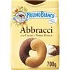 Mulino Bianco Biscotti Frollini Abbracci con Cacao e Panna Fresca, Senza Olio di Palma, Colazione Ricca di Gusto, 700 g