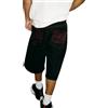 ORANDESIGNE Pantaloncini di Jeans Bermuda Uomo Larghi Stile Baggy Blu Jeans Loose Fit Baggy Jean Short Summer Tasche Y2K Baggy Jean Shorts Harajuku Streetwear D Nero M