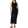 The Drop Abito Lungo da Donna Ritu all'Uncinetto, Nero, XL