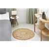 -LUXOR- living -LUXOR- Tappeto rotondo in iuta - Boho sostenibile - Adatto per camera da letto - Passatoia - Naturale 60 cm rotondo