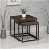 Julian Bowen Tavolini Brooklyn Nesting Lamp, Rovere Scuro