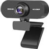 GTLAOGS Webcam Full HD 1080p con microfono, 1920x1080P, fotocamera PC 360 gradi di rotazione per videoconferenze, YouTube, registrazione e streaming, webcam HD compatibile con Windows, Mac e Android